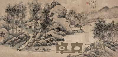韩铸 山水 横幅 39×80cm